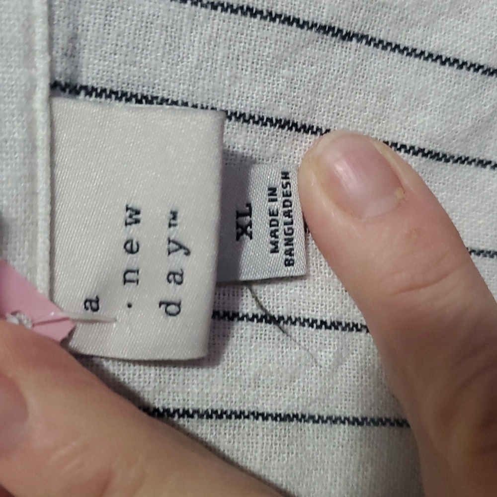 a new day White and Black Striped Midi Dress Size XL - Picture 4 of 7